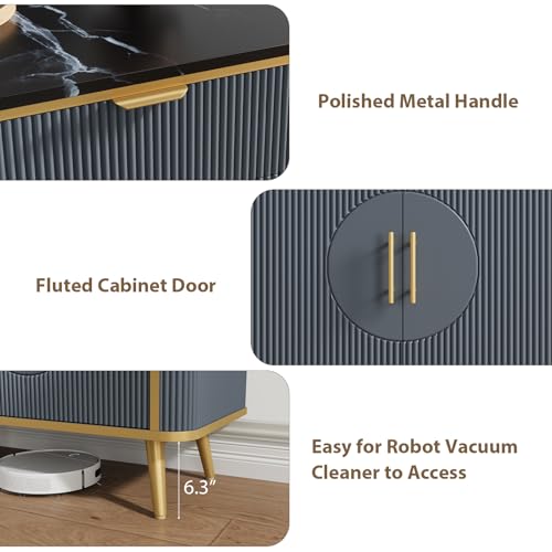 47.2" Buffet Storage Cabinet (Navy Blue-2draws)