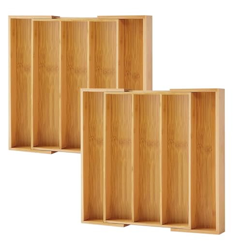 Kitchen Drawer Organizer (Natural / 5 Slot)