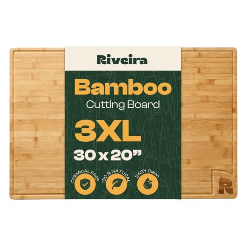 Extra Large Bamboo Cutting Board (30"L x 20"W)