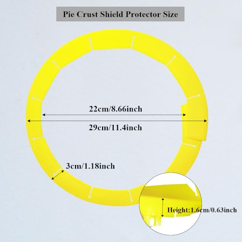 Adjustable Pie Crust Shields Baking Protectors (Yellow-1pcs)