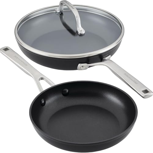 Hard Anodized Induction Nonstick Frying Pan Set With Lid (Skillet Set (3 Piece))