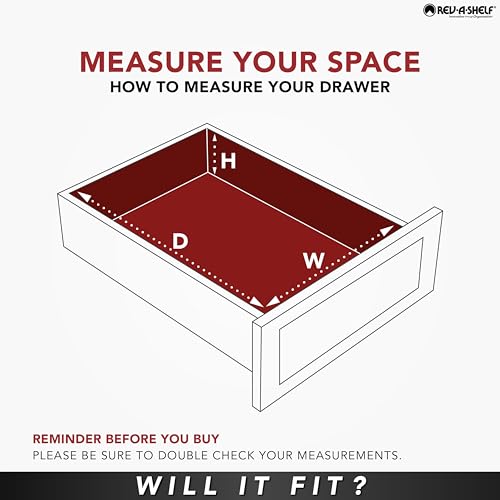 Trim-to-Custom-Fit Silverware Drawer Insert Divider Organizer (Shallow)