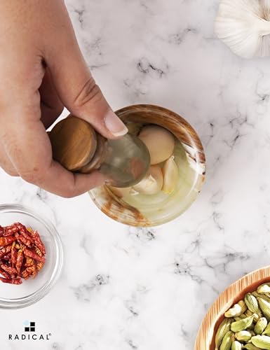 Marble Mortar and Pestle Set Small Spice Grinder & Herb Grinder