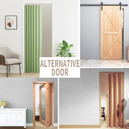 Curtain for Closet Without Door (Green / 52"W x 78"L (Pack of 1))
