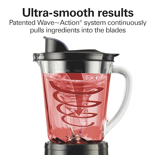 Wave Crusher Blender for Smoothies With 40 Oz Glass Jar (Black / 40oz / Blender)
