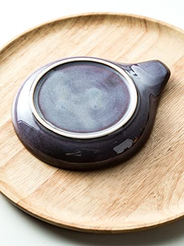 Spoon Rest Ceramic Spoon Holder with Deep Drip Tray for Stove Top