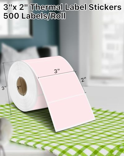 3" x 2" Thermal Labels (3"x2" / Pink)