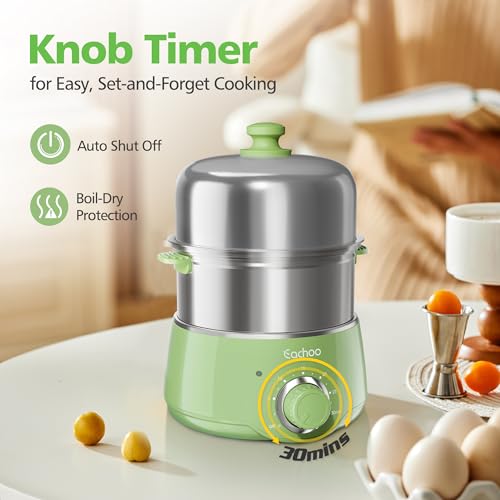 Hard Boiled Egg Cooker (Retro Green / 2-Tier)