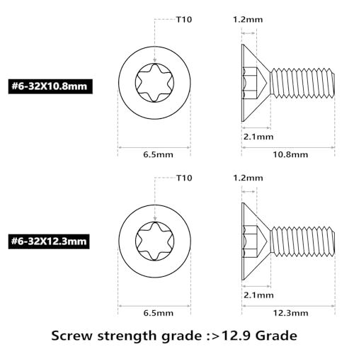 60 Pcs 6 32x5.5mm