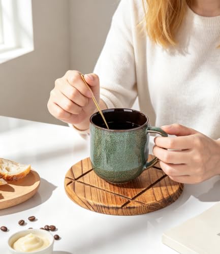 Ceramic Coffee Mugs Set of 6 (reactive glaze-3 / set of 6)