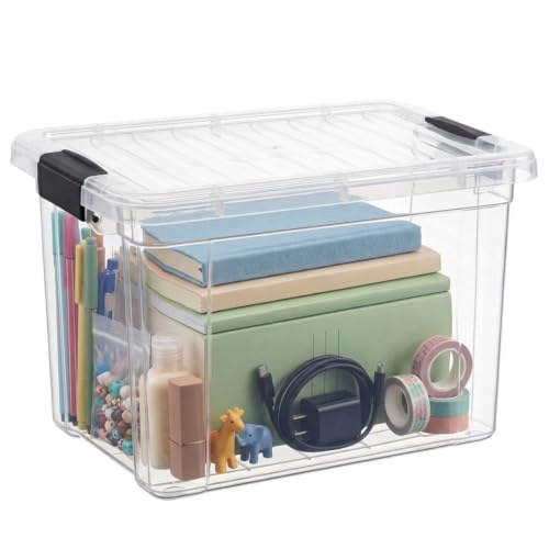 Deep Storage Organizer Bin with Lid X (4.7 Quart)