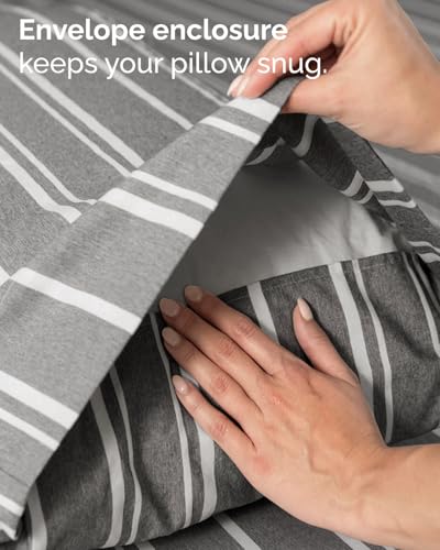 Twin Size 3 Piece Sheet Set (41 - Grey Stripes 3 / Twin)