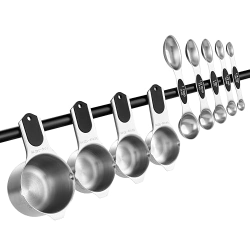 Magnetic Measuring Cups & Spoons Set of 9 with Leveler (9 Count)