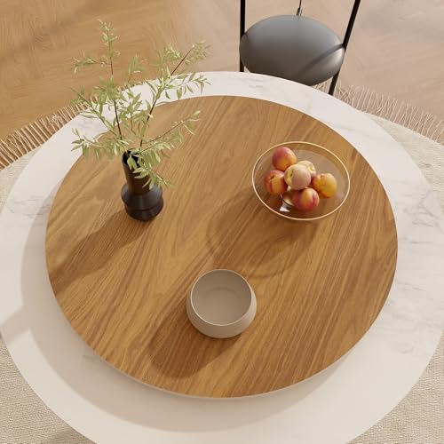 23.6" Sintered Stone Lazy Susan for Table Top (Walnut / 60CM)