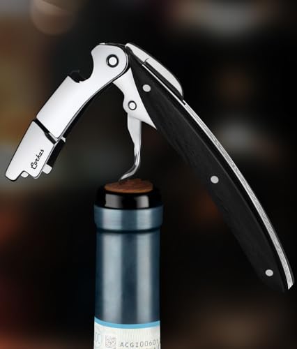 Wine Key CORKAS Prestige Waiter Corkscrew with Ebony Handle