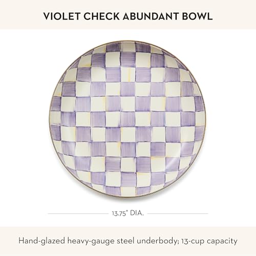 Enamel Abundant Bowl (Violet Check)