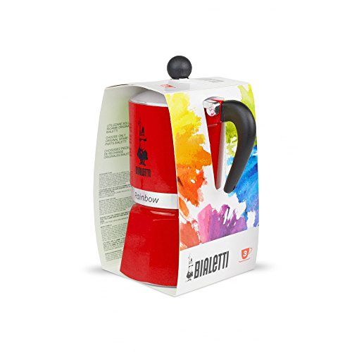 Rainbow Moka Pot in Red (3 Cups / Red)