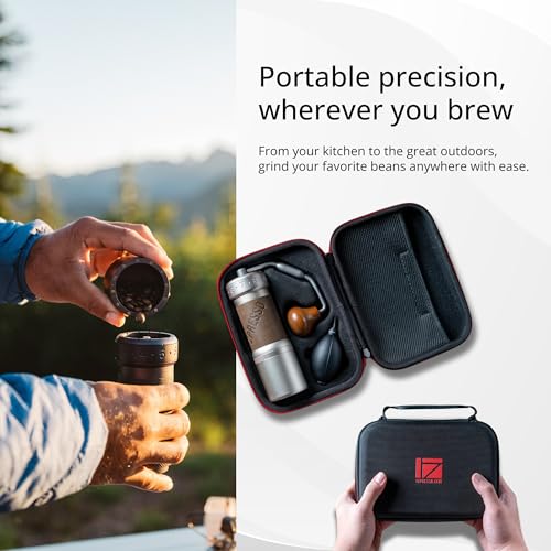K Ultra Manual Coffee Grinder Silver with Carrying Case (K-Ultra Silver with Carrying Case)