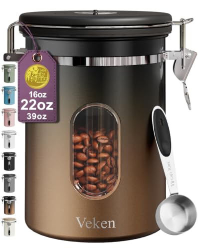 Coffee Canister with Window (Gradient Copper / 22 oz)