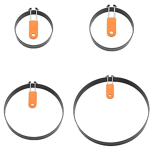 Stainless Steel Egg Rings (Orange 8 pcs with accessories)