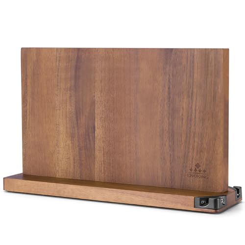 15.2" Extra Large Magnetic Knife Block with Dual Sharpeners (15.2 x 9 Inches)