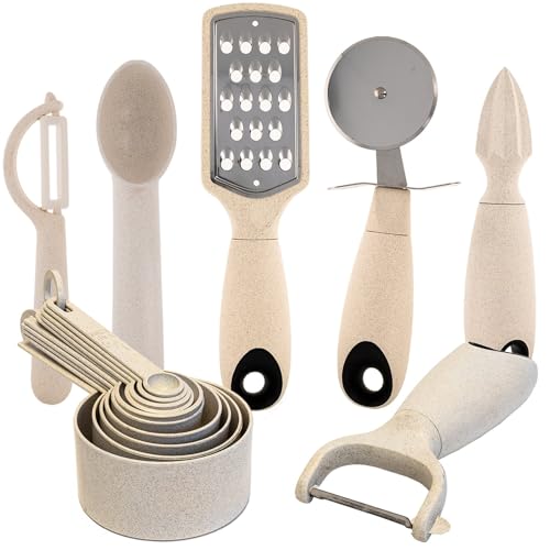7pc Wheat Straw Complete Kitchen Utensils Set (7 Count)