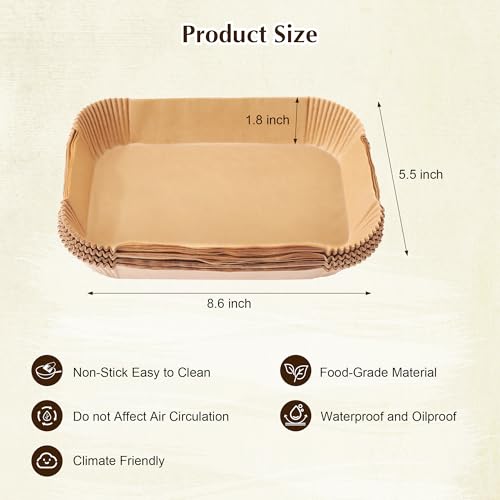 Air Fryer Liners (8.6" x 5.5")