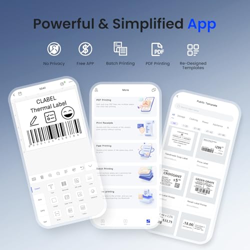221B 2" Bluetooth Thermal Label Printer with 1 Label Roll
