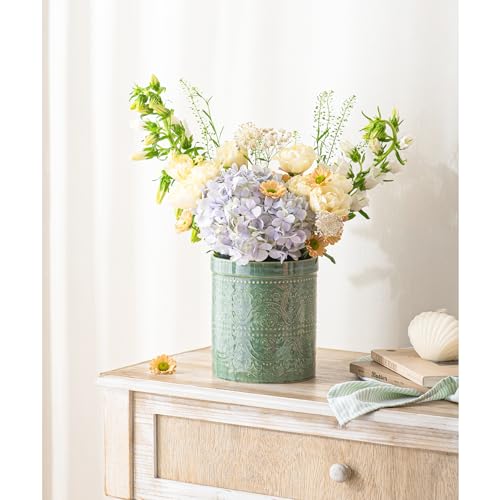 Kitchen Utensil Holder (Forest Green (Lace Emboss))
