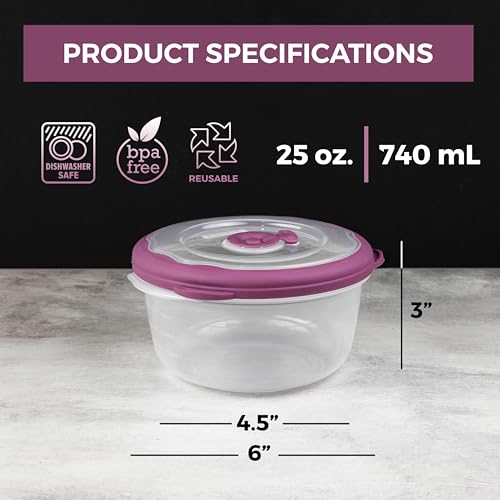 3.1 Cup Plastic Bowls Food Storage Container With Lid For Leftovers