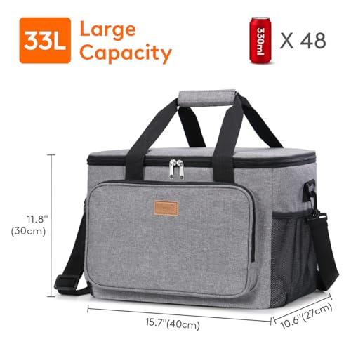 Insulated Lunch Box for Men (Gray / Mega (33L))