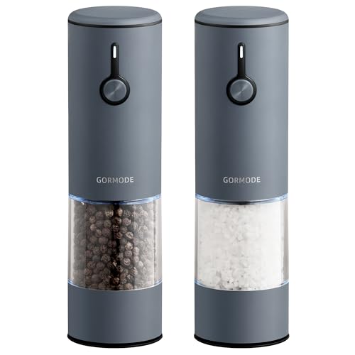 Stainless Steel Electric Salt and Pepper Grinder Set