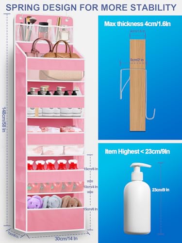 Over the Door Organizers Storage (Pink / 1 pack)