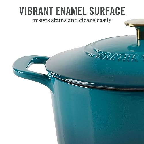 Gatwick 7 Quart Enamel Cast Iron Dutch Oven (Emerald Ombre / 7-Quart)