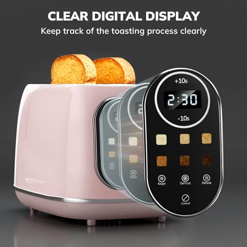 Smart Touch Screen Toaster 2 Slice (Extra Wide Slot / Pink)