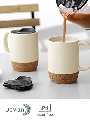 Coffee Mugs Set of 2 (Beige / 15 fl oz (Set of 2))