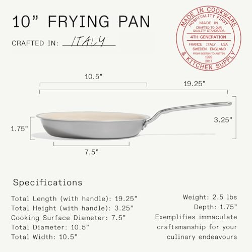 Cookware - 7-Piece CeramiClad Non Stick Pot and Pan Set (Stainless Handle) - 5-Ply Stainless Clad - Professional Cookware - Crafted in Italy - Induction Compatible (Stainless Steel)