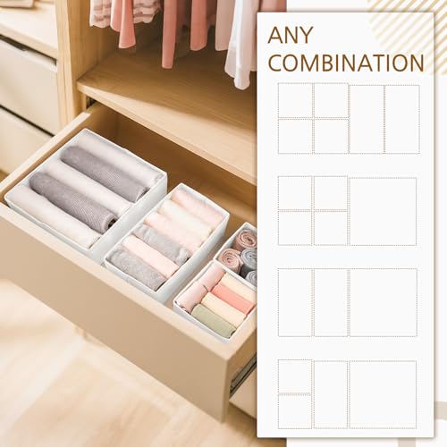26 Pack Drawer Organizer for Clothes (26 PACK White)