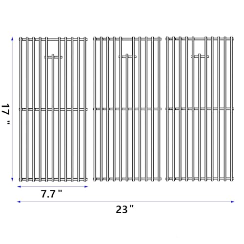 17 17.5 Inch Stainless Steel Cooking Grates for Charbroil Commercial Infrared 463355220 463242516 (17"D x 23"W)