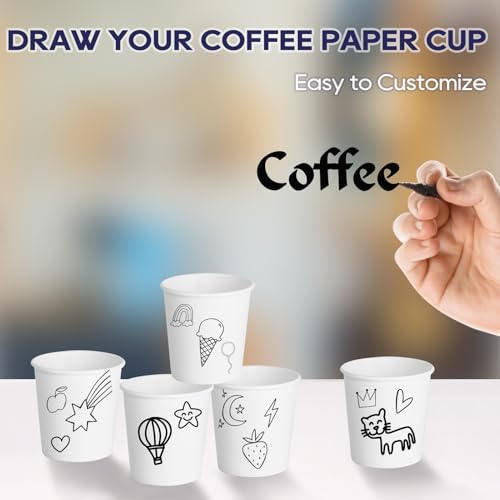 1000 pack 4 oz Disposable Paper Coffee Cups (4oz-white)