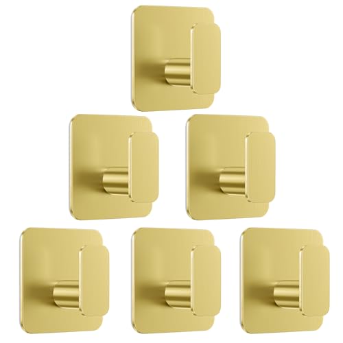 Gold Hooks for Hanging Heavy Duty (Gold-6)