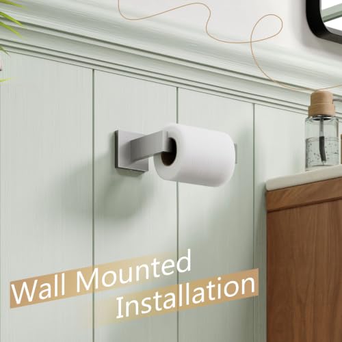 Toilet Paper Roll Holder Brushed Nickel Toilet Paper Holder Stainless Steel for Kitchen Bathroom Dispenser Wall Mounted