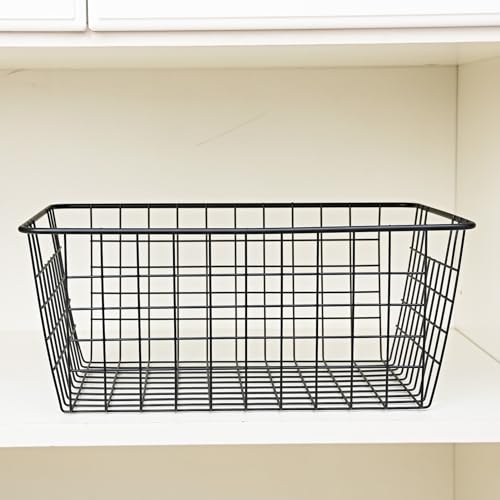 14" Upright Freezer Storage Baskets (Black / 14"-2Pack)