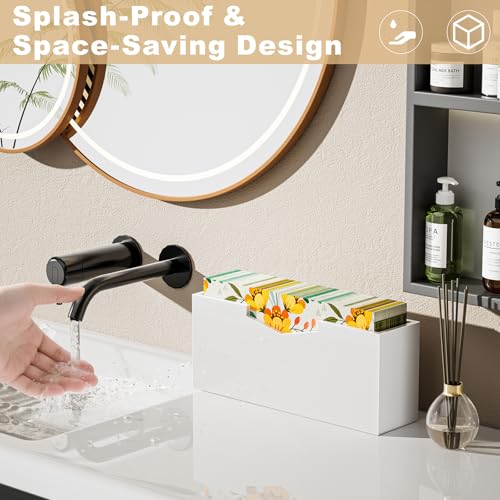 White Acrylic Guest Towel & Napkin Holder (White / 2)