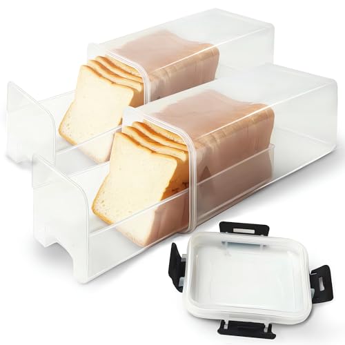 Bread Storage Container with Drawer Tray (Black - 2 Pack)