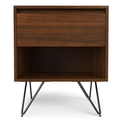 Hunter 20" Wide Bedside Table in Walnut Veneer (Walnut Veneer / 20 inch)