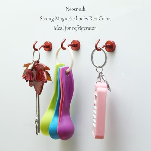 Magnetic Hooks (Red / 0.67 inches)
