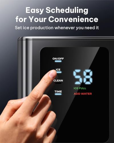 Nugget Ice Maker 44lbs (Pure Black / 44lbs)
