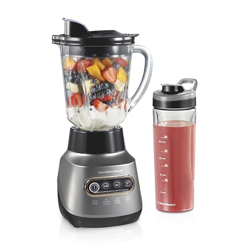 Quiet Blender for Smoothies With Wave Action System (40oz Glass Jar + 20oz Travel Jar)