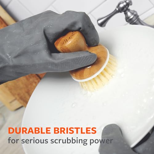 Bubbly Palm Brush & Ceramic Soap Dispenser
